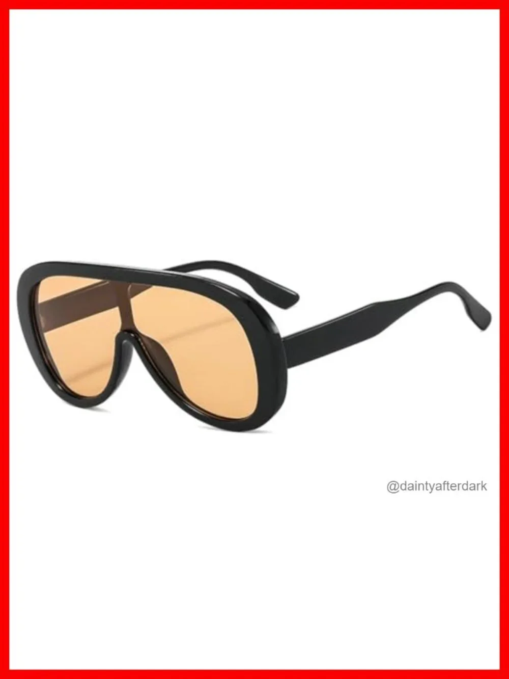Oversized Pilot Sunglasses Women Fashion Big Frame Goggle Trendy Metal Frame